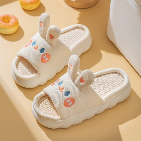 Slippers rabbit design for women featuring cute bunny ears, cozy texture, and a soft sole; perfect for all-season comfort.