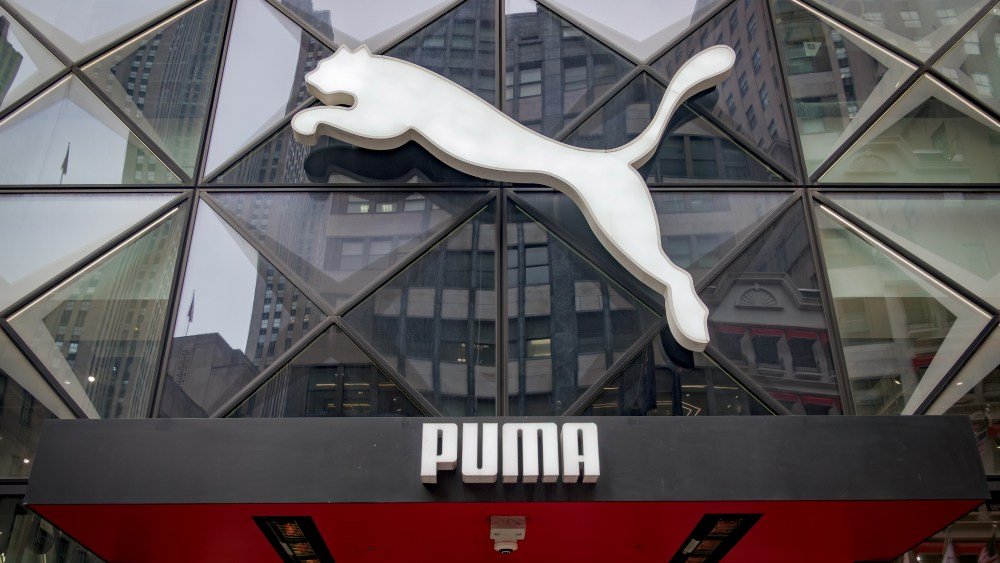 Puma store signage, entrance to midtown Manhattan store.