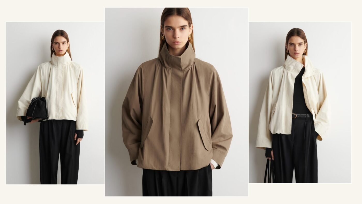 COS funnel-neck jacket